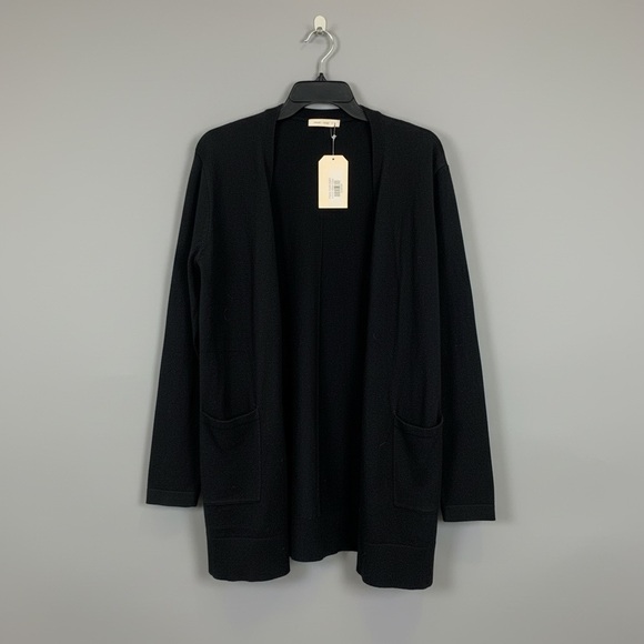 new in Sweaters - Classic Black Open Front Cardigan